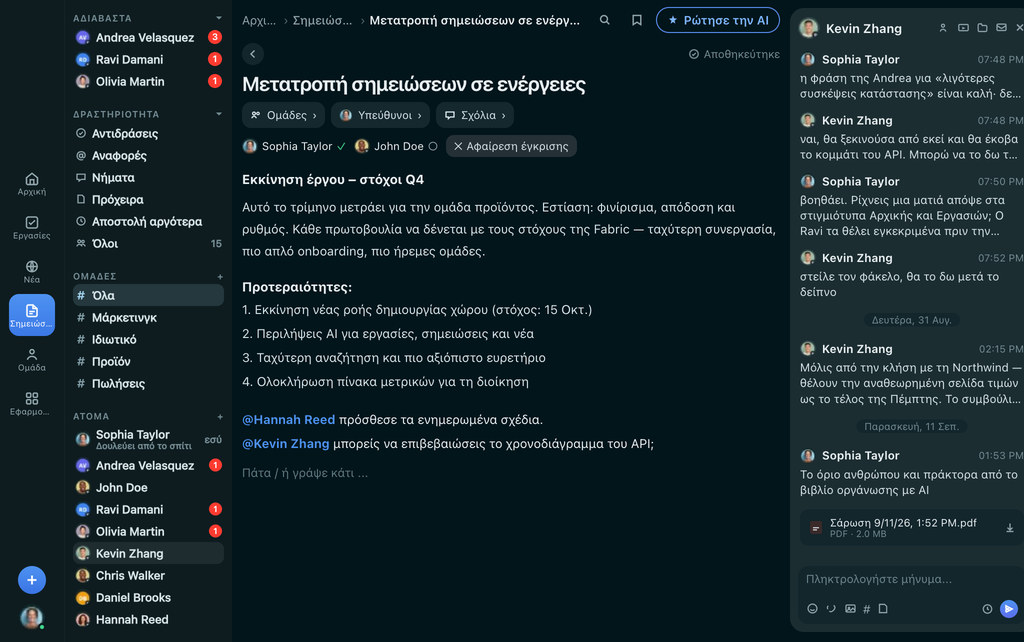 FabricLoop Σημειώσεις