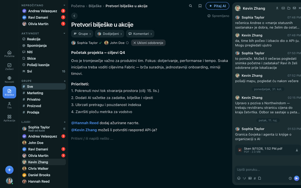 FabricLoop Bilješke