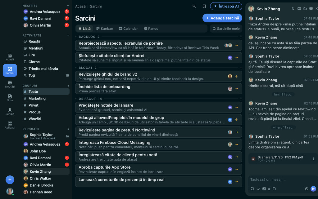 FabricLoop Sarcini